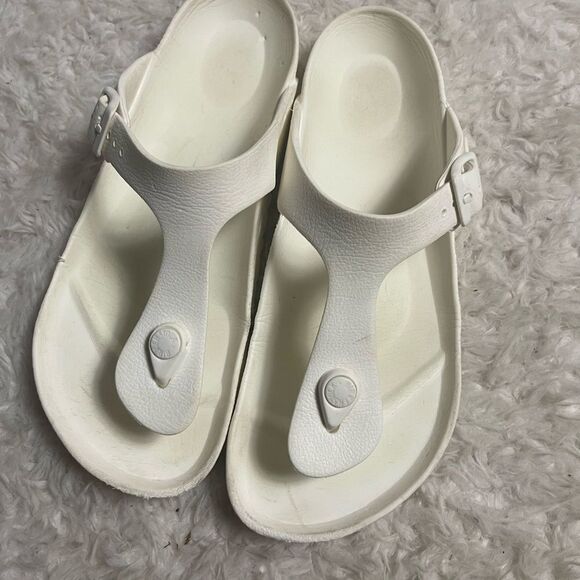 BIRKENSTOCK GIZEH EVA WHITE slides Sandals Size 38 L7 - Picture 5 of 8